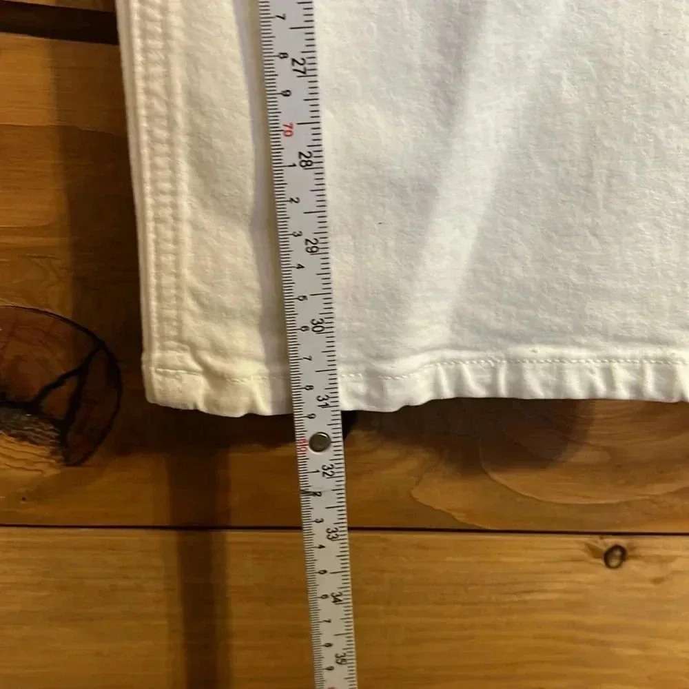 Re/done womens jean 70 stove pipe wide leg white 28 denim work school streetwear - Picture 7 of 12